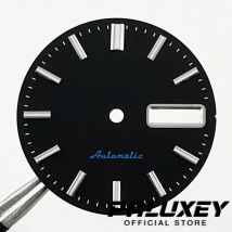 NH36 28.5mm Dial Green Luminous Watch Dial with Dual Calendar Window Watch Faces Watch Accessory for NH36A 4R36 Movement