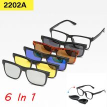 6 in 1 magnetischer Saug rahmen tr Linsen halter austauschbar für Männer und Frauen, Sonnenschutz polarisiertes Set, Sonnenbrille