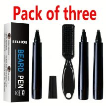 Vendita calda Kit penna per riempimento barba Pennello per rinforzare la barba Strumenti per modellare la colorazione della barba Matita per capelli marrone nero impermeabile Cosmetico uomo