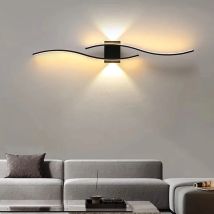 Lampade da parete a LED per interni per comodino camera da letto 24w 28w Luci da parete a LED in oro nero Sconce Decor per corridoio domestico Corridoio Balcone