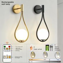 Lampade da parete moderne a LED Ricarica USB Telecomando Dimmerazione Punteggio da parete Moda Nordic Camera da letto Specchio da comodino Decorazione della casa Luce