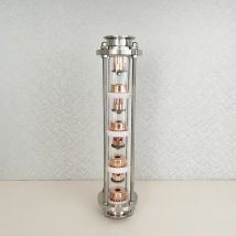 NEUE 5-stöckige 2-Zoll-Destillationslinsensäule mit Kupfer-Blasenplatten-Sets, Tri-Clamp-Schauglasverschraubung, Edelstahl 304
