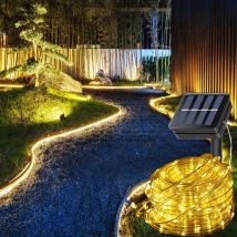Lampada da fata a LED solare per esterni, impermeabile, decorazione da giardino, striscia di illuminazione a corda solare