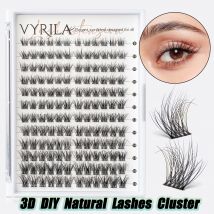 Individual Lashes Cluster C Curl Mix Lash Clusters 3D Wispy DIY Eyelash Extension 0.1mm Super Thin Band Resuable Natural Lashes