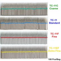 100Pcs/Bag High Quality Dental Diamond Burs Polishing DIA.1.6mm For High Speed Handpiece Polishing Drill Dentistry Tools