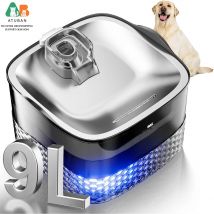 ATUBAN Fuente de agua para perros grandes, dispensador de agua automático grande para mascotas de 305 oz/2,4 gal/9 L para perros grandes, gatos y hogar para mascotas múltiples