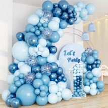 Kit arco ghirlanda di palloncini blu Decorazione festa di compleanno Bambini Ragazzo Matrimonio