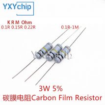 10 Stück 3 W Kohlefilm 0,1 0,12 0,15 0,18 0,22 0,25 0,27 0,33 0,39 Ohm R-Metalloxidfilmwiderstand 5 % 100 K 510 K 820 K 6,8 M 0,1 R-10 M