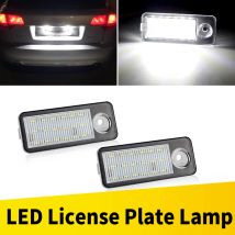 2PCS For Audi A6 C5 B4 Avant Wagon 1997-2005 Audi RS6 RS6 Plus 2003-2005 Canbus Error Free LED Number License Plate Light 12V