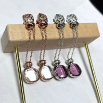 Nudo-Ohrringe mit Inlay-Zirkon und blauem Topas, elegante Süßigkeiten-Kristall-Parfümflaschen-Ohrringe, Modeschmuck für Frauen