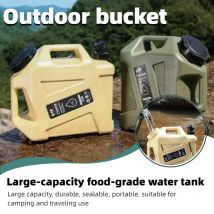 Wiadra z tworzywa sztucznego przeznaczonego do kontaktu z żywnością, wiadra do przechowywania na zewnątrz o dużej pojemności, szczelne, wytrzymałe i przenośne, idealne do użytku na kempingu.