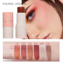 YOUNG VISION Multifunktionaler Make-up-Stick für faule Menschen, Hochglanz-Make-up, Rouge Matte Blush Stick, 6 Farben erhältlich