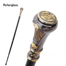 Golden Black Freimaurerei Freimaurer VG Totem Relief Zierstock -36" Vintage-inspirierter Gehstock für Cosplay- und Kostümpartys