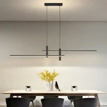 Moderne minimalistische LED-Pendelleuchte Restaurant Tischlinienleuchte Nordic kreative Bartheke lange Innenbeleuchtung Pendelleuchte