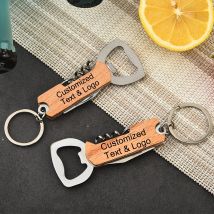 10/30/50 Uds llavero abridor de botellas de cerveza llavero sacacorchos multifunción personalizado fiesta privada regalo recuerdos de invitados