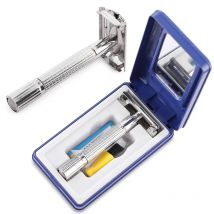 Männer Rasiermesser mit Klinge Splitter Klapp Rasiermesser Gesichts Haar Edelstahl Rasiermesser Barber Tools 10-teilige Klingen