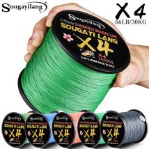 Sougayilang 4 Strands PE Braided Fishing Line 100M 300M 559M 1059M 18-66LB Multifilament Fishing Line Smooth Carp Fishing Pesca
