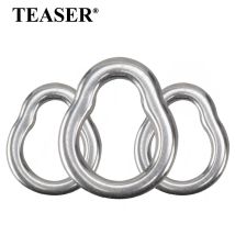 TEASER 10 teile/beutel HT005 Birne Angeln Ring Solide Nahtlose Stahl Jigging Angeln Wirbel Zubehör Stecker Edelstahl