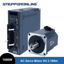STEPPERONLINE Kit servomotore AC 1000W 1KW RS485 3.18Nm 3000RPM 220VAC con encoder assoluto a 17 bit IP67 per incisore CNC