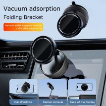 Legierung Vakuum Saugnapf Auto Telefon Halter 360 Rotation Starke Magnetische Faltbare Ständer für iphone 16 15 14 13 12 Xiaomi Samsung