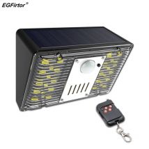 EGFirtor Solar Licht Alarm Lampe Fernbedienung Sicherheit Alarm Motion Sensor Alarm Sirene 129DB Detektor Für Haus Hof Im Freien