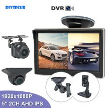 DIYSECUR 1920x1080 5 Zoll AHD IPS Fahrzeug Rückansicht Monitor 2 Seite Backup Auto Kamera AHD Nachtsicht Aufnahme DVR