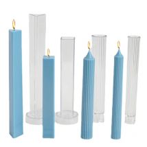 Dreieckige quadratische runde lange Stange Kerze Kunststoffform DIY hausgemachte Aromatherapie Kerzen Herstellung Kit Acryl PC Form