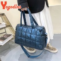 Yogodlns luksusowa przestrzeń wyściełana bawełniana torebka torba na ramię o dużej pojemności wodoodporna torba nylonowa podróżna torba typu crossbody torebka Bolsa