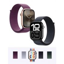 Nylon Loop Strap for apple watch band 44mm 40mm 45mm 41mm 46 42mm 49mm 44 45 mm bracelet iWatch series 10 9 SE 7 6 5 4 Ultra 2