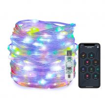 Smart Bluetooth USB LED String Lights RGB Colorful Fairy Lights with Remote for Wedding Christmas New Year Bedroom Decor