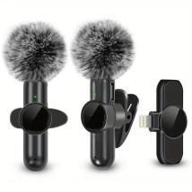 Wireless Lavalier-mikrofon Mit Winddicht Abdeckung Audio Video Aufnahme Mini Mic Für iPhone Android Handy Mikrofon