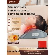 Elektrisches Zervikalmassagegerät, Taille, Rücken, Schulter, Nacken, Kneten, beheizt, tiefe Muskeln, Auto und Heimgebrauch, Massagekissen, Geschenk für ältere Menschen