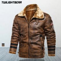 Winter Herren jacke Pelz Leder Wildleder Mantel männlich Retro verdicken Leder Motorrad jacke Männer Biker jacke Mann af819