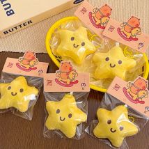 Niedlicher gelber Stern-Plüsch-Schlüsselanhänger, flauschige Puppe, Rucksack, Tasche, Anhänger, Charms, Schlüsselanhänger für Männer und Frauen, Weihnachtsgeschenke