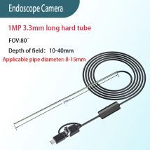 1 MP 3,3 mm 80 °   Industrielle Endoskopkamera mit langem Rohr für die Inspektion industrieller Pipeline. 2 m USB 3-in-1-Endoskopkamera mit weichem Kabel