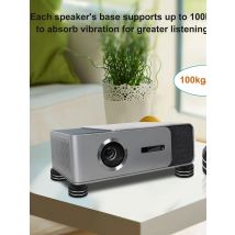 4PCS 40X20mm HiFi Isolation Feet AMP Stand Turntable Feet Aluminum Speakers Spikes Audio Pads for Amplifier DAC CD Player Black