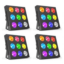 Datewink 9-Eye COB Matrix Par Lights 9X12W RGBW LED Stage Lighting Effect DMX512 Control For DJ Disco Concert Party Wedding Club