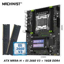MR9A-H MACHINIST X99 Motherboard-Kombination mit Intel LGA 2011-3 Xeon E5 2660 V3 CPU DDR4 16 GB (2 * 8 GB) RAM-Speicherkit ATX-Set