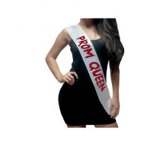 PROM QUEEN SASH Halloween eve cosplay costume decoration supplies gift halloween decoration party supplies white sash gifts