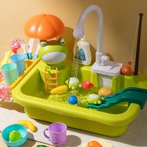 Baby Kitchen Toy Dish Wash Sink Electric Dishwasher for Playing Pretend Role Play Housework Early Educational Toys for Children