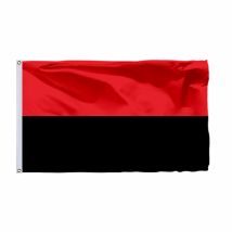 Mazedonien Rot Schwarz Flagge 90x150cm 3x5ft 100D Polyester Doppel Genäht Hohe Qualität Banner 21x14cm 4x6ft