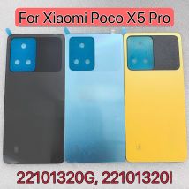 Glass Battery Cover For poco X5Pro Back Lid Door Rear Housing Case Shell With Adhesive