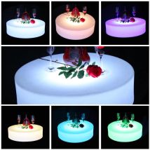 Tavolino illuminato con mobili da Bar a LED per feste di eventi, matrimoni, tavolino decorativo per esterni, D60H16cm o D66H16cm,1 pz