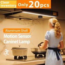 Aluminiumgehäuse LED Unterschrankleuchte PIR Bewegungsmelder USB wiederaufladbare Nachtlampe für Küche Treppe Schlafzimmer Kleiderschrank