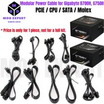 Modular Power Cable for Gigabyte GP-B700H 700W, GP-G750H 750W, GPU PCIe 8Pin 6+2Pin, CPU 4+4Pin, SATA, Molex IDE 4Pin, ATX 24Pin