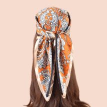 1 STÜCK 27,56 x 27,56 Zoll Blumendruck-Bandana im böhmischen Stil, Damen-Kopftuch, Haarband, perfekt zum Verbesserten Ihres Aussehens