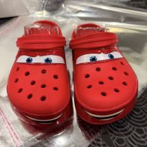 Disney Mcqueens Pixar Cartoon Solid Waterproof Slippers Outdoor Sand Sandals Casual Breathable Ankle-wrap Eva Adult Shoes Gift