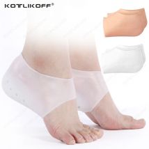 2-4cm Height Increase Insoles Unisex Silicone Heel shock absorption Breathable Socks Heel Pads Plantar Fasciitis Relief Pad