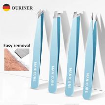 Ouriner Augenbrauen Pinzette bunte Haare Schönheit feine Haare Puller Edelstahl schräg Augenbrauen Clips Entfernung Make-up-Tools