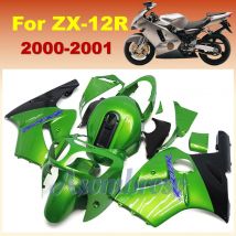 Motorcycle Fairings Kit for Ninja ZX-12R 2000 2001 ZX12R zx 12r High Quality Injection Bodywork set green ZXMT
